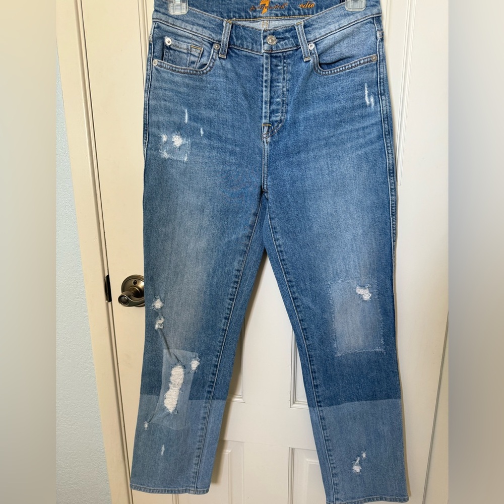 7 for all mankind Edie cropped jeans, size 26